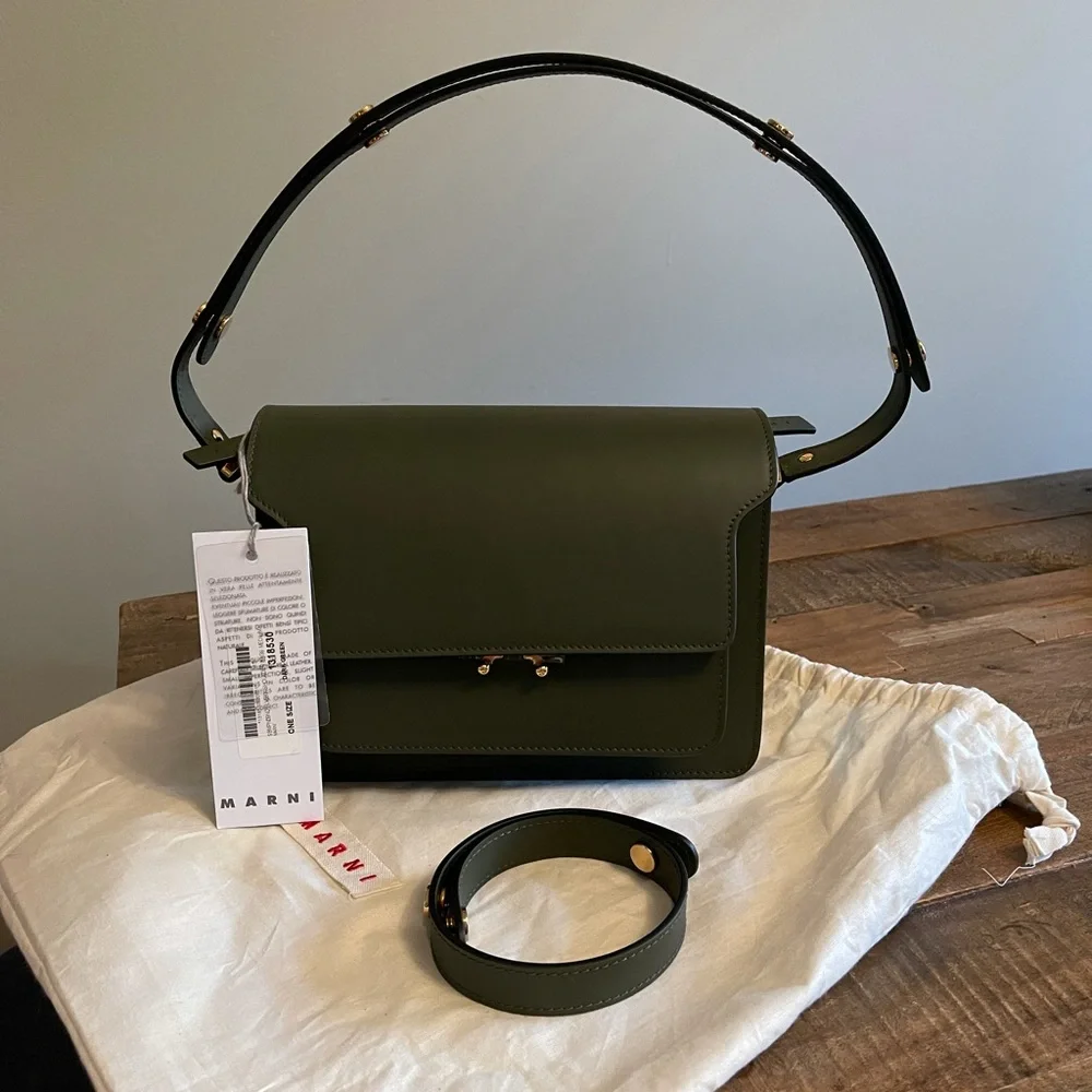 Marni | Bags | Marni Trunk Bag In Olive Green | Poshmark